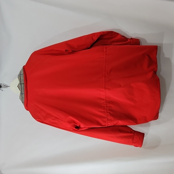Vintage LAND'S END Made in USA Cherry Red Goretex Jacket Plaid Wool Lining sz L - Picture 10 of 10